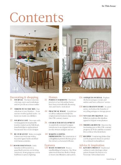 Period Living Inhaltsverzeichnis