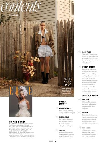 Elle (UK) Inhaltsverzeichnis