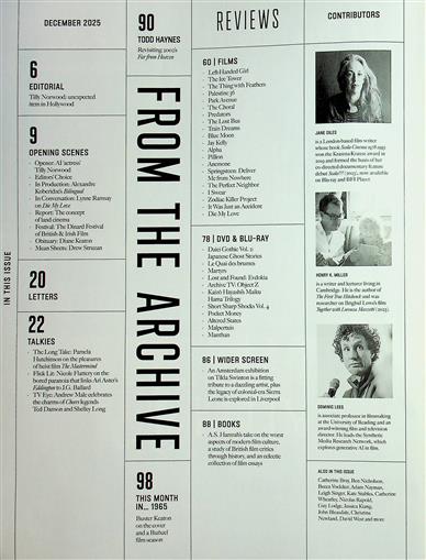 Sight and Sound Inhaltsverzeichnis