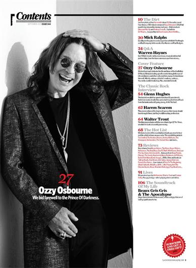 Classic Rock UK Inhaltsverzeichnis