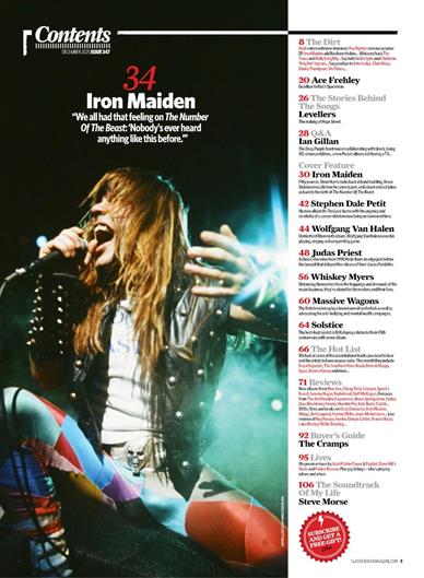 Classic Rock UK Inhaltsverzeichnis