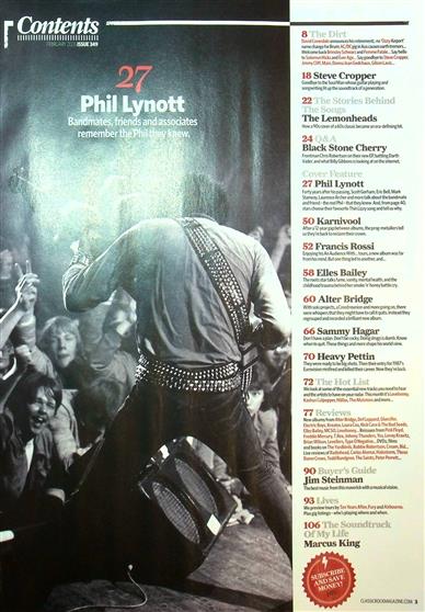 Classic Rock UK Inhaltsverzeichnis