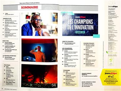 Jeune Afrique Inhaltsverzeichnis