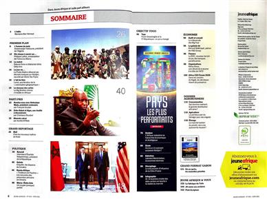Jeune Afrique Inhaltsverzeichnis