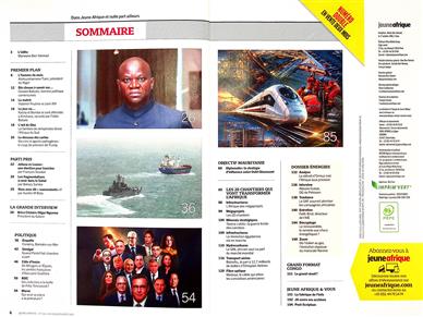 Jeune Afrique Inhaltsverzeichnis