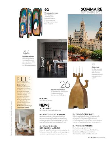 Elle Decoration France Inhaltsverzeichnis