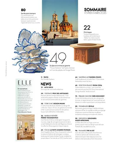 Elle Decoration France Inhaltsverzeichnis