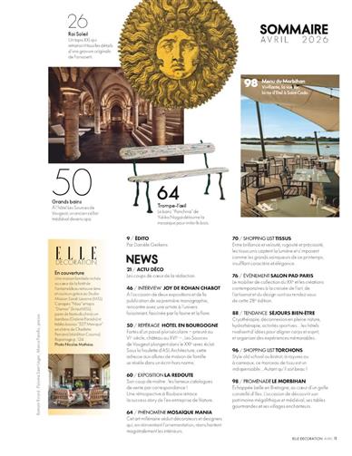 Elle Decoration France Inhaltsverzeichnis