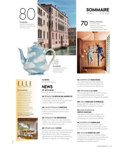 Elle Decoration France Inhaltsverzeichnis