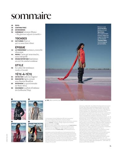 Marie Claire France Inhaltsverzeichnis