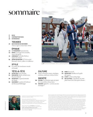 Marie Claire France Inhaltsverzeichnis