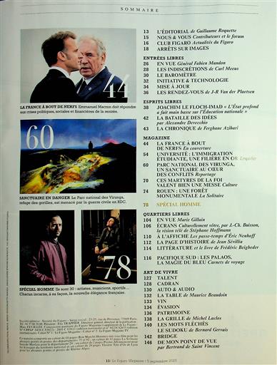 Le Figaro Magazine Inhaltsverzeichnis