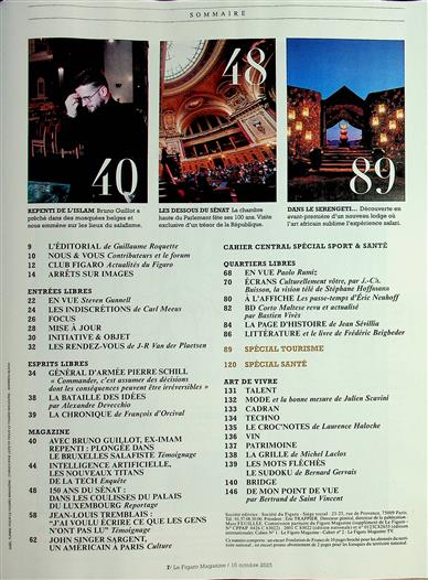 Le Figaro Magazine Inhaltsverzeichnis