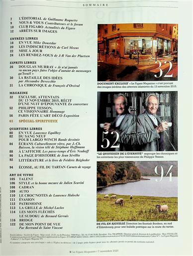 Le Figaro Magazine Inhaltsverzeichnis