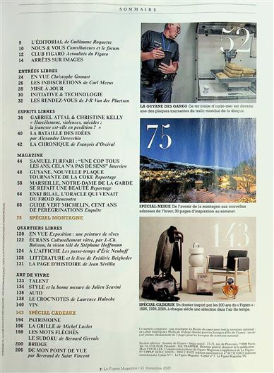 Le Figaro Magazine Inhaltsverzeichnis