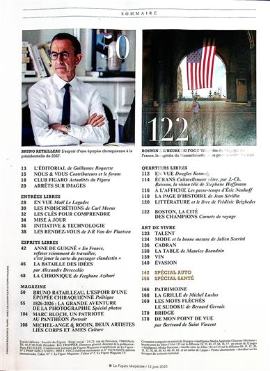 Le Figaro Magazine Inhaltsverzeichnis
