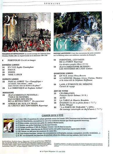 Le Figaro Magazine Inhaltsverzeichnis