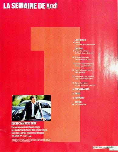 Paris Match Inhaltsverzeichnis