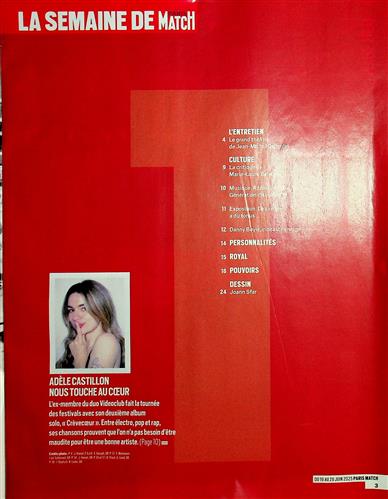 Paris Match Inhaltsverzeichnis