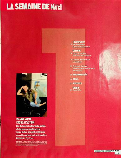 Paris Match Inhaltsverzeichnis