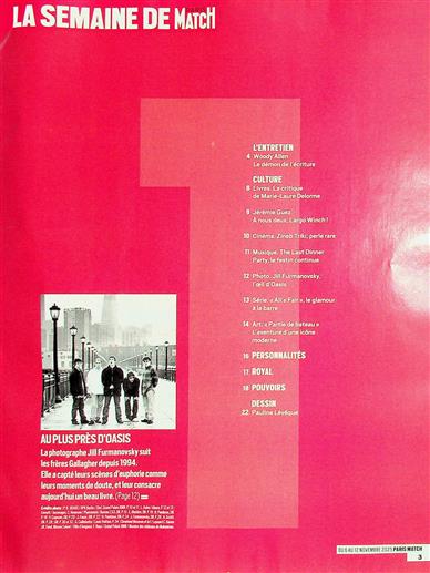 Paris Match Inhaltsverzeichnis