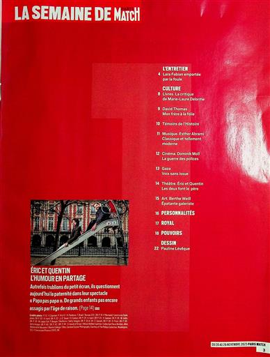 Paris Match Inhaltsverzeichnis