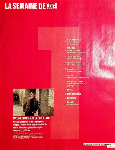 Paris Match Inhaltsverzeichnis