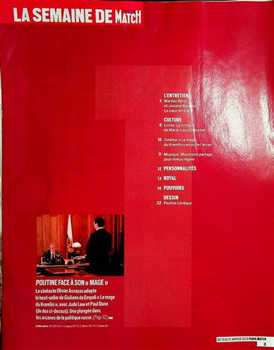 Paris Match Inhaltsverzeichnis