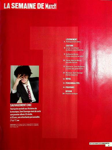 Paris Match Inhaltsverzeichnis