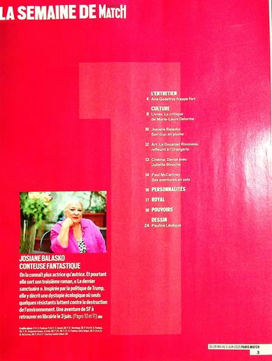 Paris Match Inhaltsverzeichnis