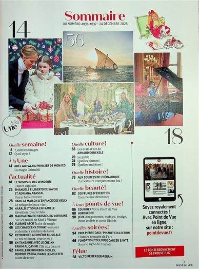 Point de Vue Inhaltsverzeichnis