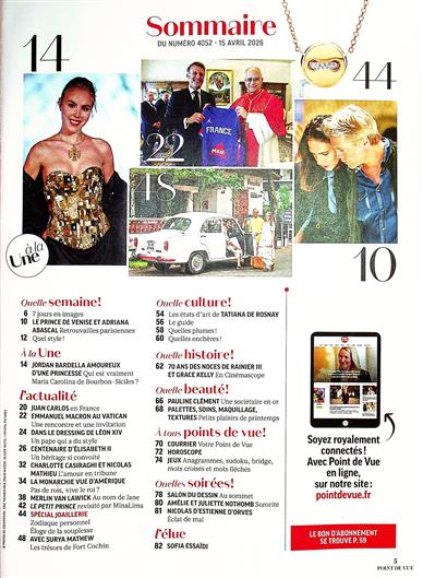 Point de Vue Inhaltsverzeichnis