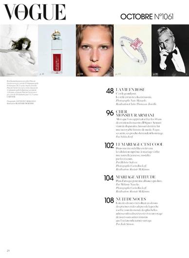 Vogue Paris Inhaltsverzeichnis