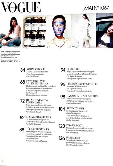 Vogue Paris Inhaltsverzeichnis