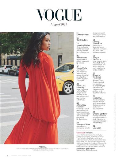 Vogue US Inhaltsverzeichnis