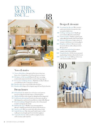 Country Homes & Interiors Inhaltsverzeichnis