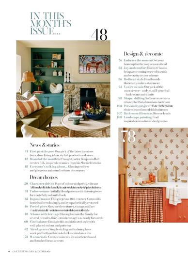 Country Homes & Interiors Inhaltsverzeichnis
