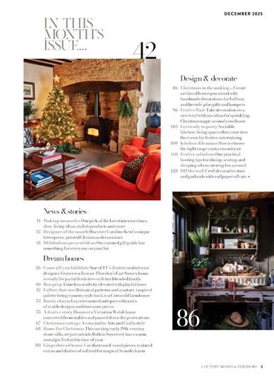 Country Homes & Interiors Inhaltsverzeichnis