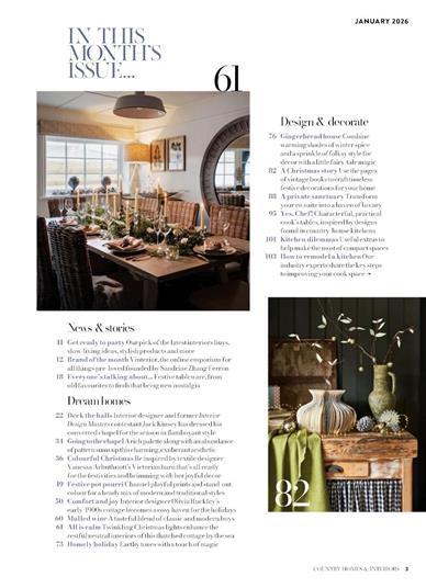 Country Homes & Interiors Inhaltsverzeichnis