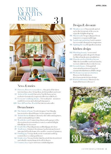 Country Homes & Interiors Inhaltsverzeichnis