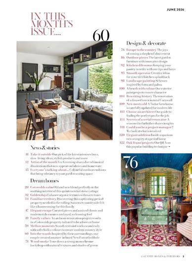 Country Homes & Interiors Inhaltsverzeichnis