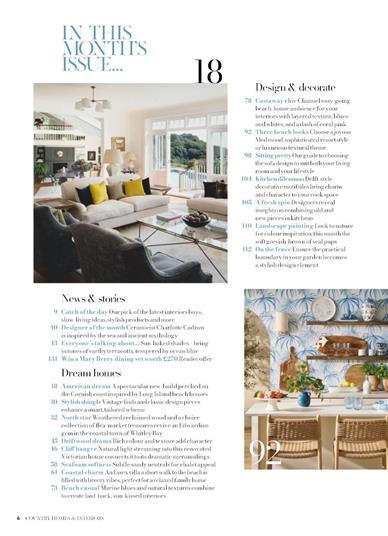 Country Homes & Interiors Inhaltsverzeichnis