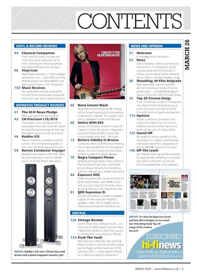 Hifi News (UK) Inhaltsverzeichnis