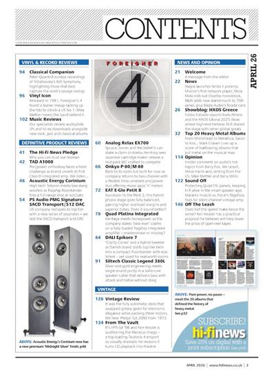 Hifi News (UK) Inhaltsverzeichnis