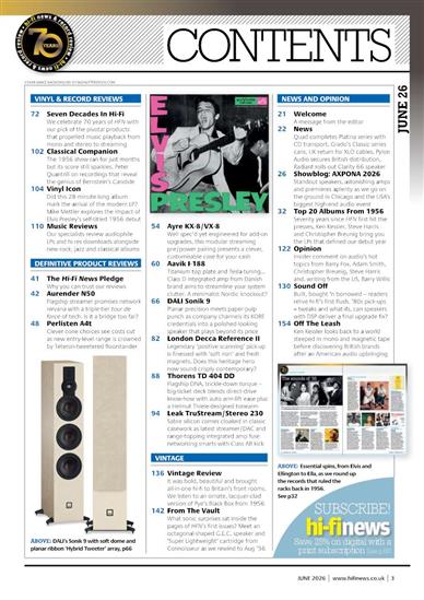 Hifi News (UK) Inhaltsverzeichnis