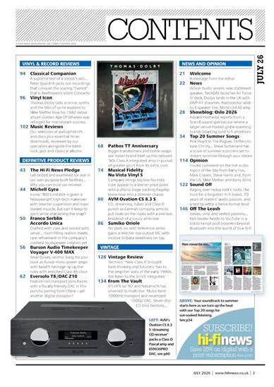 Hifi News (UK) Inhaltsverzeichnis