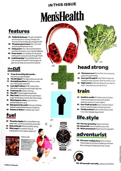 Men's Health UK Inhaltsverzeichnis