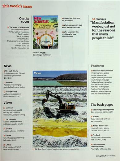 New Scientist England Inhaltsverzeichnis