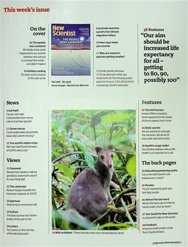 New Scientist England Inhaltsverzeichnis
