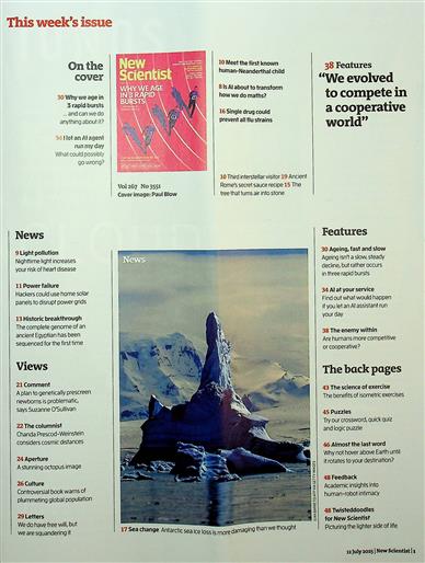 New Scientist England Inhaltsverzeichnis
